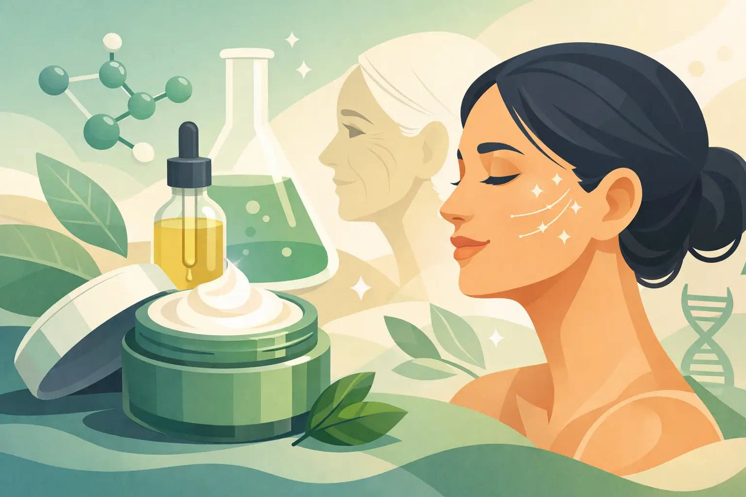 Βιολογική κρέμα προσώπου με αντιγήρανση - VAITSI Cosmetics