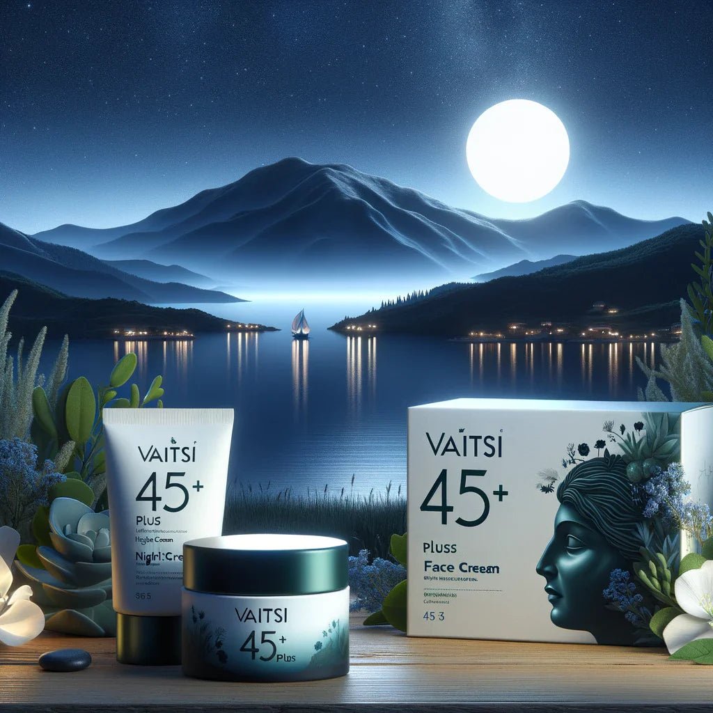 Τα μυστικά της Χριστίνας για εντυπωσιακή επιδερμίδα! Δοκιμάστε την Κρέμα Προσώπου Νύκτας 45 Plus! Αναζωογονήστε την ομορφιά σας! - VAITSI Cosmetics