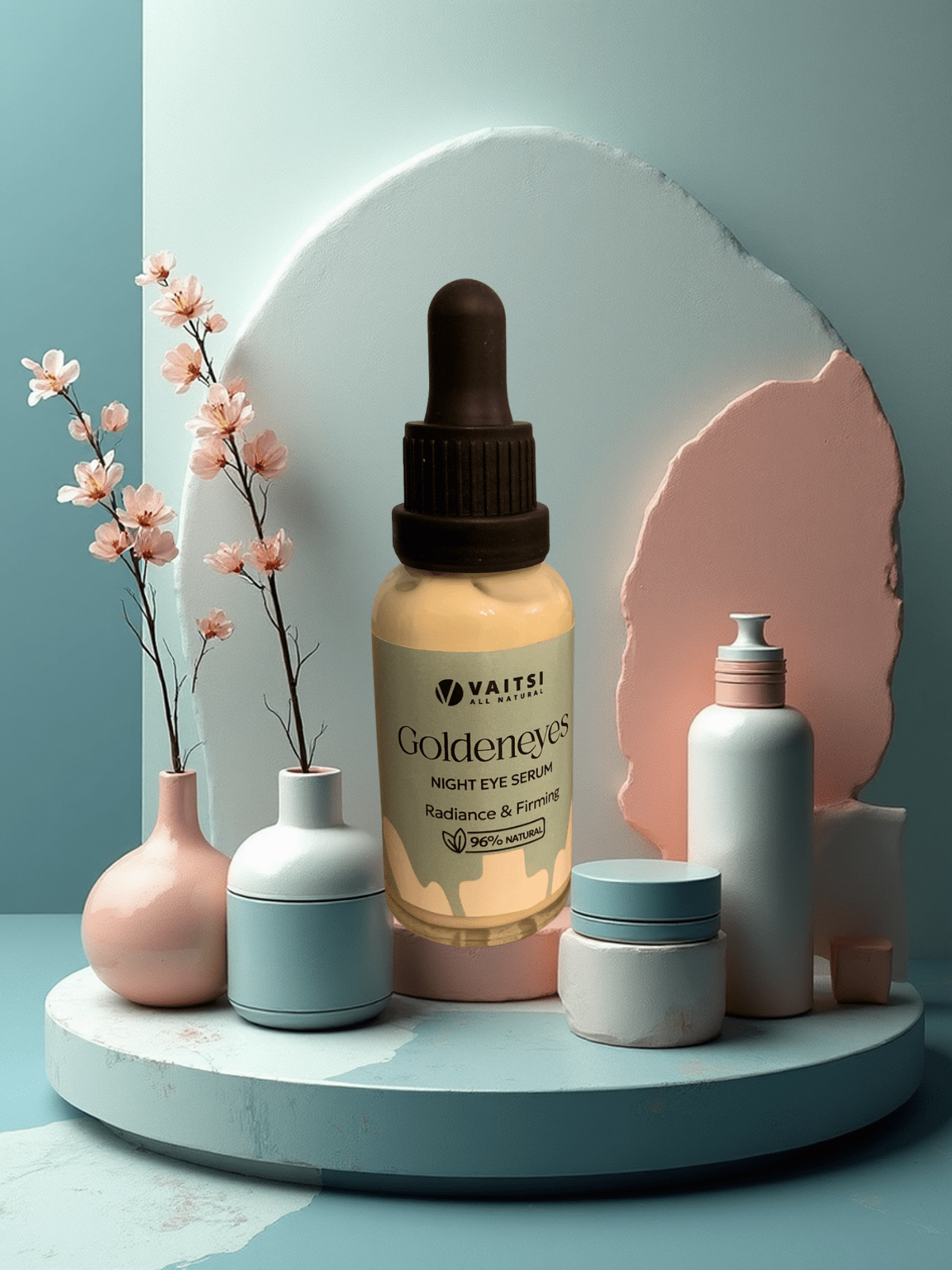 GOLDENEYES Ορός Ματιών Νυκτός – Ανάπλαση, Αντιγήρανση, Μαύροι Κύκλοι & Οιδήματα 30ml - VAITSI Cosmetics - SKU60 - 5213010850601