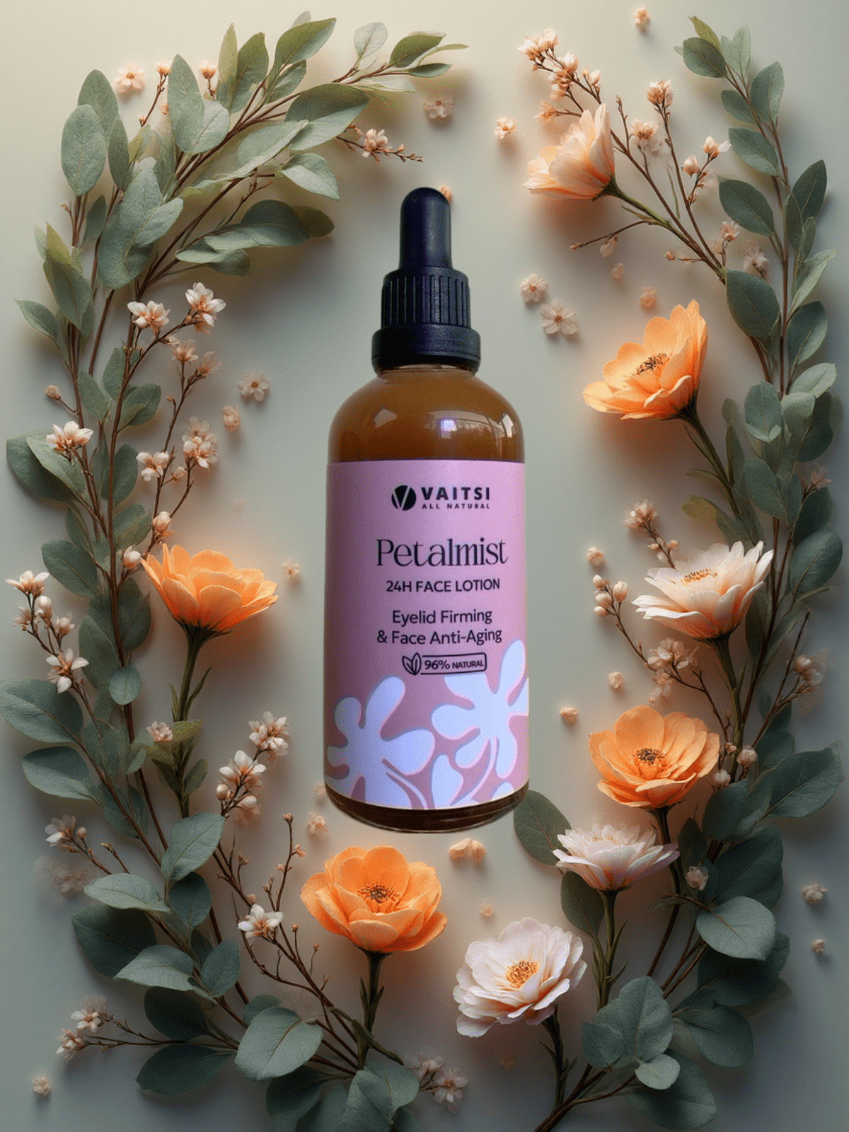 PETALMIST 24H Λοσιόν Προσώπου – Σύσφιξη, Ανόρθωση Βλεφάρων & Αντιγήρανση 100ml - VAITSI Cosmetics - SKU50 - 5213010850502