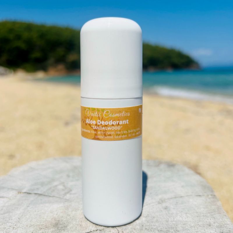 Feel the tranquility of sandalwood with the Aloe Deodorant Sandalwood Aloe Aluminum Free. Click to learn more about this natural aluminum-free deodorant - VAITSI COSMETICS