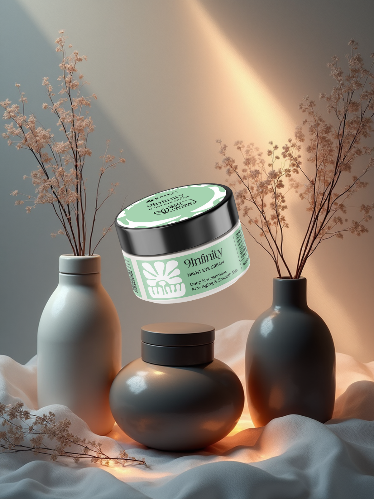 Donnez à vos yeux le soin dont ils ont besoin avec Night Eye Cream. Découvrez ses bienfaits sur notre page - VAITSI COSMETICS