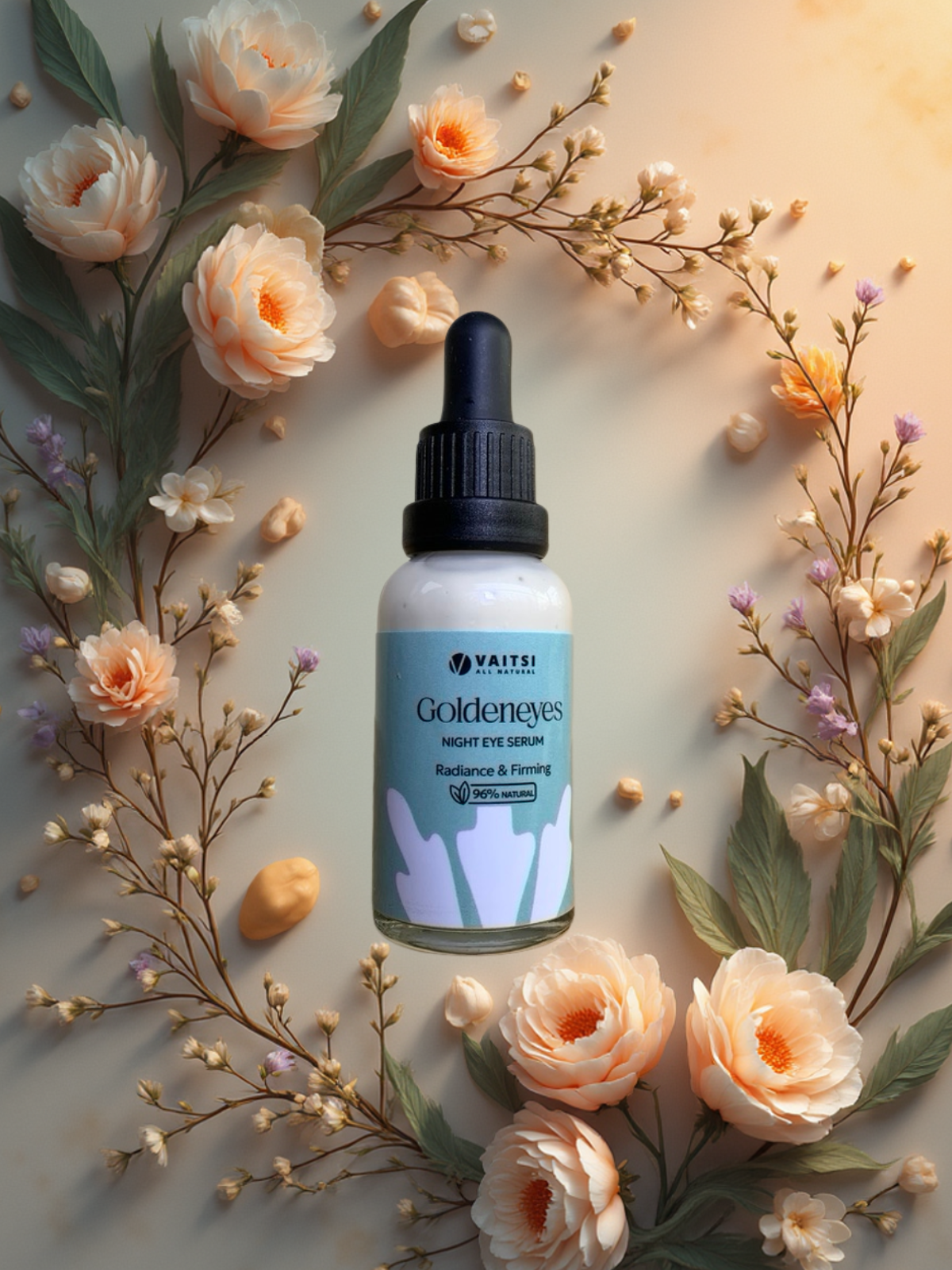 Donnez à vos yeux le soin dont ils ont besoin avec le Sérum de nuit pour les yeux. Découvrez ses bienfaits sur notre page - VAITSI COSMETICS