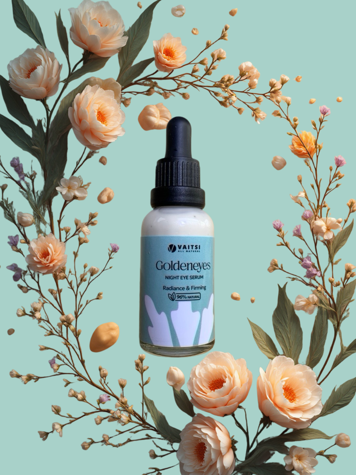 Donnez à vos yeux le soin dont ils ont besoin avec le Sérum de nuit pour les yeux. Découvrez ses bienfaits sur notre page - VAITSI COSMETICS