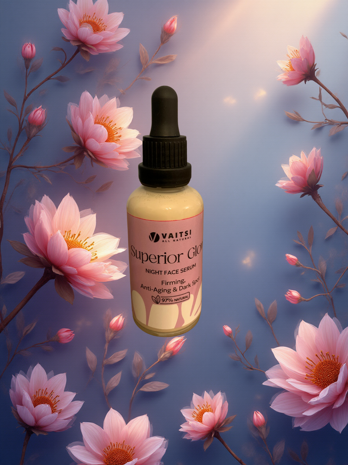 Traitez votre visage avec le sérum de nuit pour le visage pour un blanchiment naturel et anti-âge. Pour en savoir plus sur ses bienfaits, consultez notre site Internet - VAITSI COSMETICS