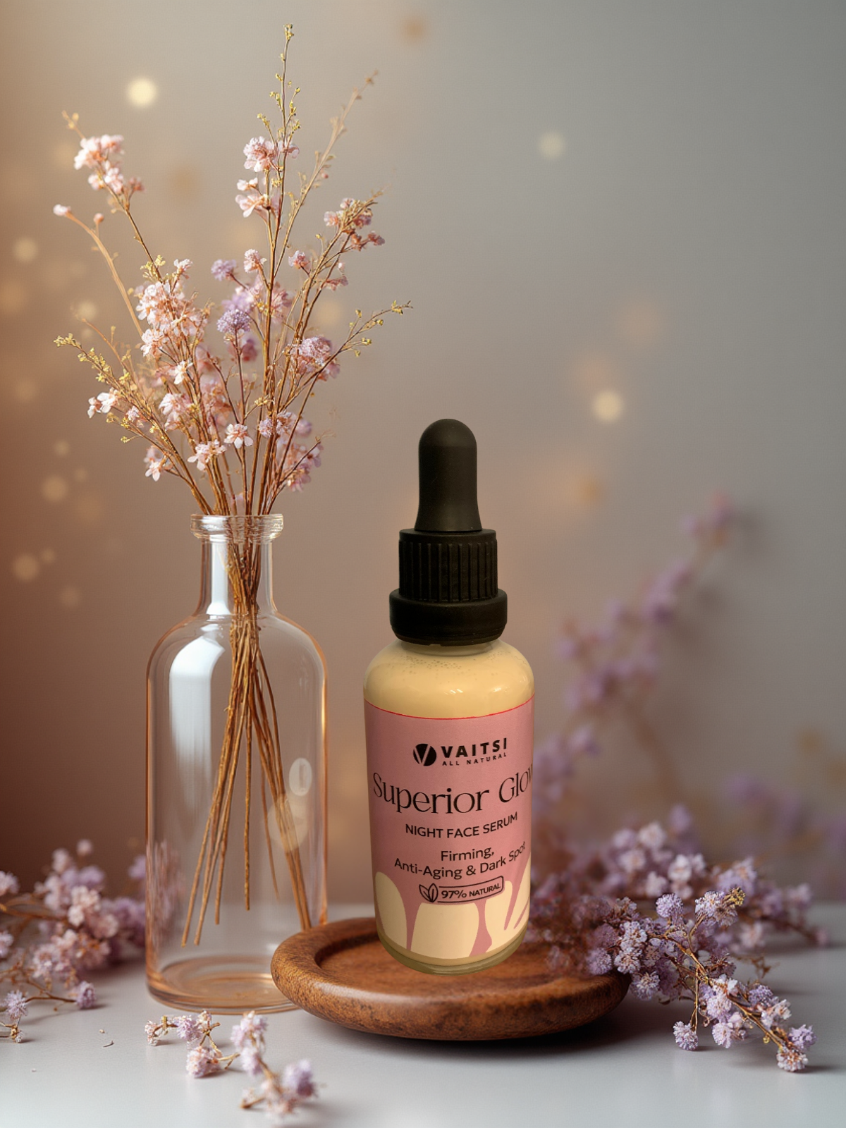 Traitez votre visage avec le sérum de nuit pour le visage pour un blanchiment naturel et anti-âge. Pour en savoir plus sur ses bienfaits, consultez notre site Internet - VAITSI COSMETICS