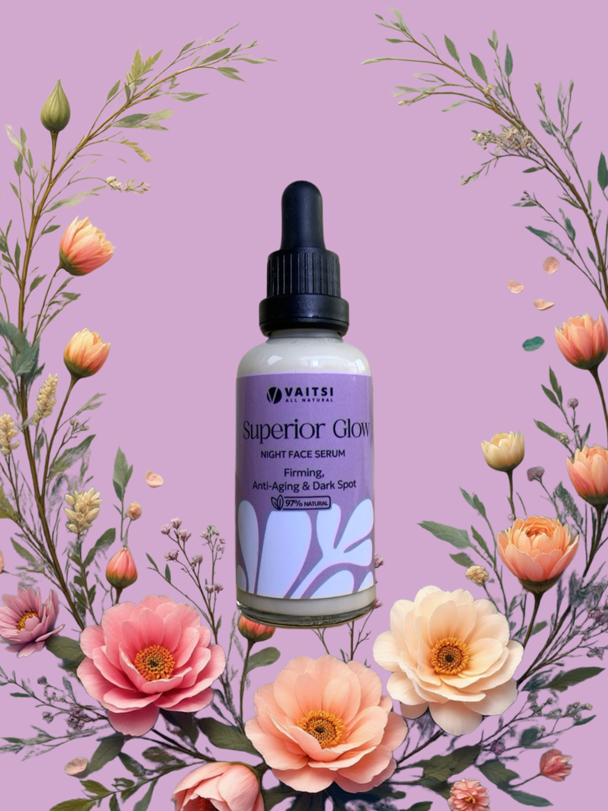 Traitez votre visage avec le sérum de nuit pour le visage pour un blanchiment naturel et anti-âge. Pour en savoir plus sur ses bienfaits, consultez notre site Internet - VAITSI COSMETICS