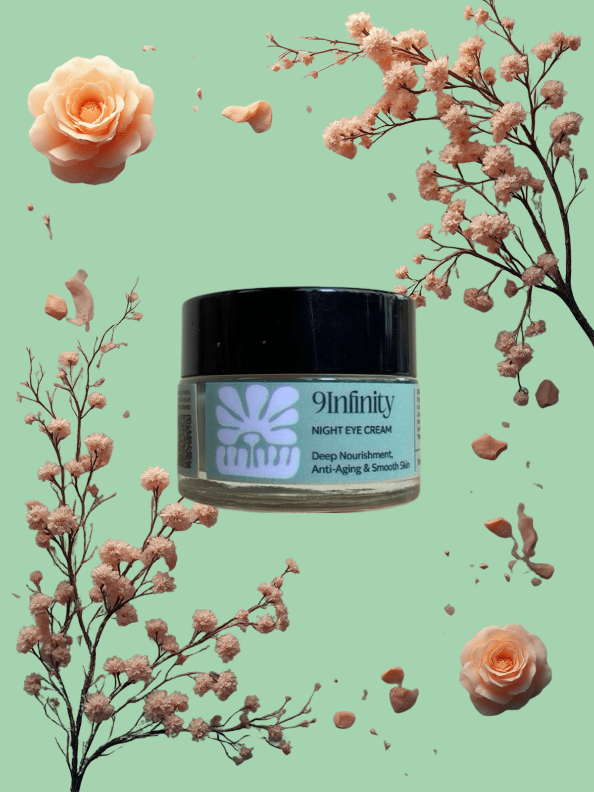 9INFINITY Κρέμα Ματιών Νυκτός – Ενυδάτωση, Ρυτίδες & Φωτεινότητα 15ml - VAITSI Cosmetics - SKU37 - 5213010850373