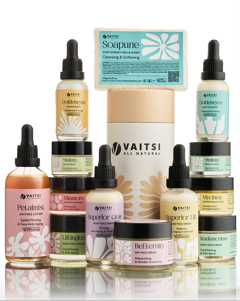 Η ολοκληρωμένη συλλογή VAITSI Cosmetics: Μια συμφωνία ελληνικής φύσης και βιολογικής πολυτέλειας για την απόλυτη ιεροτελεστία ομορφιάς.